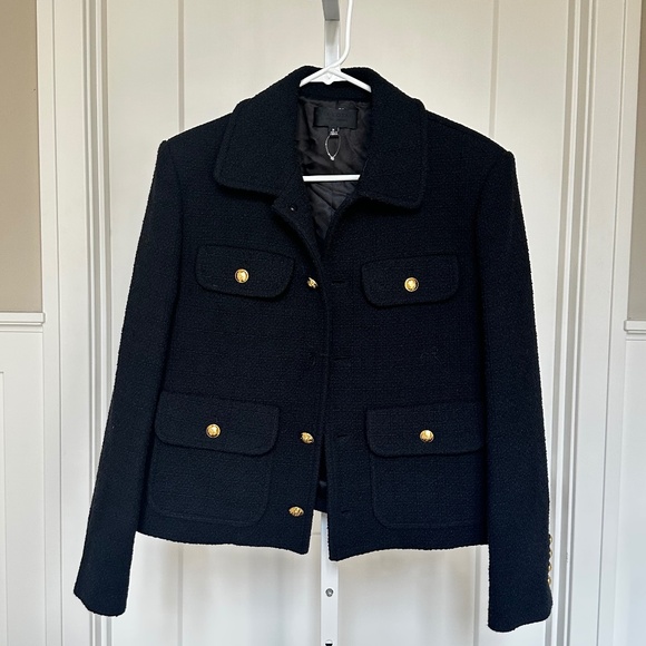 NILI LOTAN Best-Selling Chamonix Jacket in Black Tweed Sz M NEW $1,490!! - Picture 1 of 6